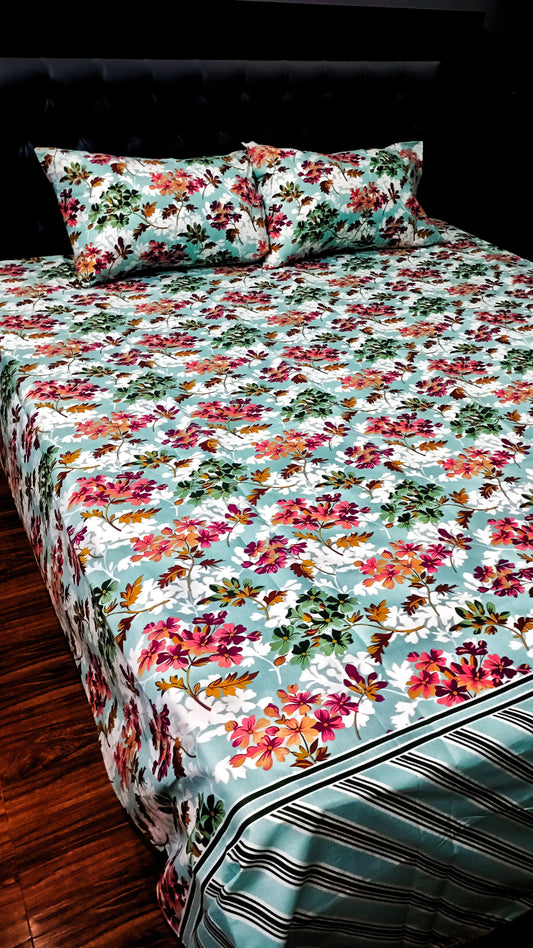 Pure Cotton Floral Bedsheet