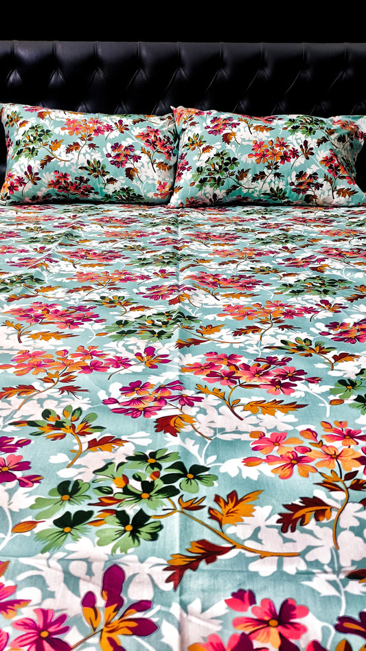 Pure Cotton Floral Bedsheet
