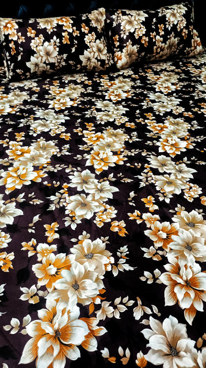 Pure Cotton Floral Bedsheet
